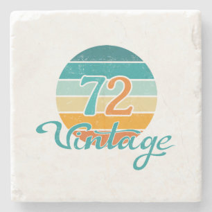 Dessous-de-verre En Pierre Retro Sunset 72 Vintage en détresse