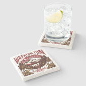 Dessous-de-verre En Pierre Retro Washington (Côté)