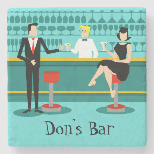 Dessous-de-verre En Pierre Rétros dessous de verre de pierre de salon de