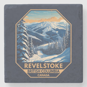 Dessous-de-verre En Pierre Revelstoke Canada Vintage hivernal