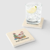 Dessous-de-verre En Pierre Rêver d'un Noël de vin (Côté)