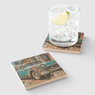 Dessous-de-verre En Pierre Rêves de La Havane, Chrome Rouillé