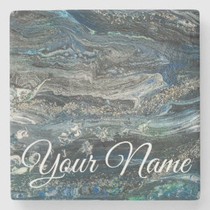 Dessous-de-verre En Pierre Rêves de la peinture abstraite de l'océan