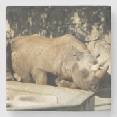 Dessous-de-verre En Pierre Rhino couché (Devant)