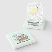 Dessous-de-verre En Pierre Rien De Trop De Livres (Côté)