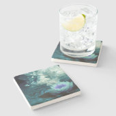 DESSOUS-DE-VERRE EN PIERRE RIVIÈRE CRYSTAL DE QUARTZ (Côté)