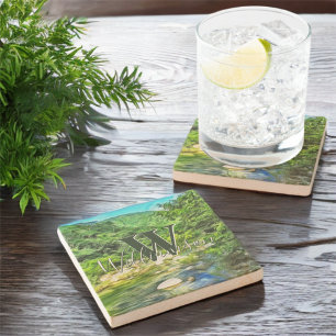 Dessous-de-verre En Pierre Rivière Vallarta Sud 0366