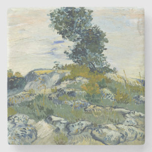 Dessous-de-verre En Pierre Roches avec chêne, peinture à l'huile de Van Gogh