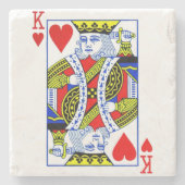 Dessous-de-verre En Pierre Roi des Coeurs (Devant)