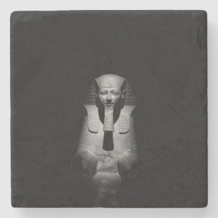 Dessous-de-verre En Pierre Roi pharaon noir et blanc