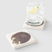 Dessous-de-verre En Pierre Roi pour le jour (Côté)