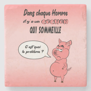 Dessous-de-verre En Pierre Ronchon le cochon