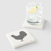 Dessous-de-verre En Pierre Rooster Farmhouse Dessous de verre en pierre de ma (Côté)
