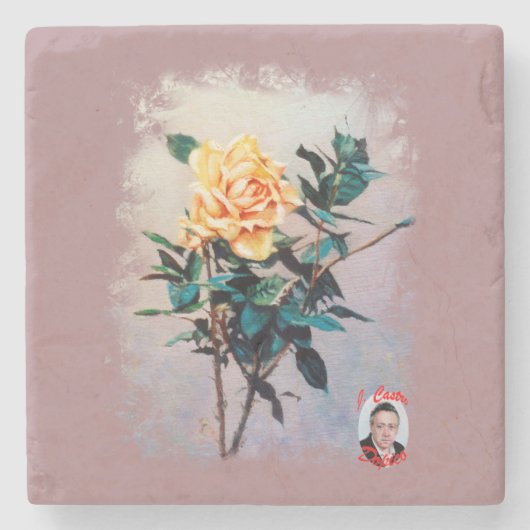 Dessous-de-verre En Pierre Rosa/Rose (Devant)