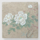 Dessous-de-verre En Pierre Rose blanche (Devant)