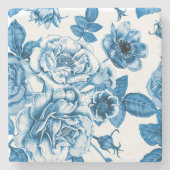 Dessous-de-verre En Pierre Rose bleu (Devant)