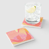 Dessous-de-verre En Pierre Rose de chou IV (Côté)