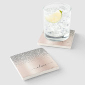 Dessous-de-verre En Pierre Rose Gold (Côté)