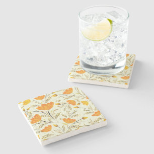 Dessous-de-verre En Pierre Rose jaune