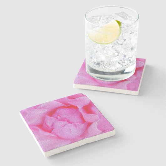 Dessous-de-verre En Pierre rose rose (Côté)