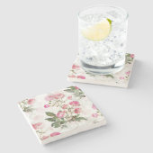 Dessous-de-verre En Pierre Rose rose rose (Côté)