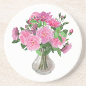 Dessous de verre en pierre rose Roses (Devant)