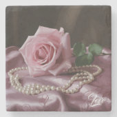 Dessous-de-verre En Pierre Rose Silken (Devant)