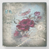 Dessous-de-verre En Pierre Rose victorien Ephemera (Devant)