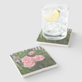 Dessous-de-verre En Pierre Roses roses (Côté)