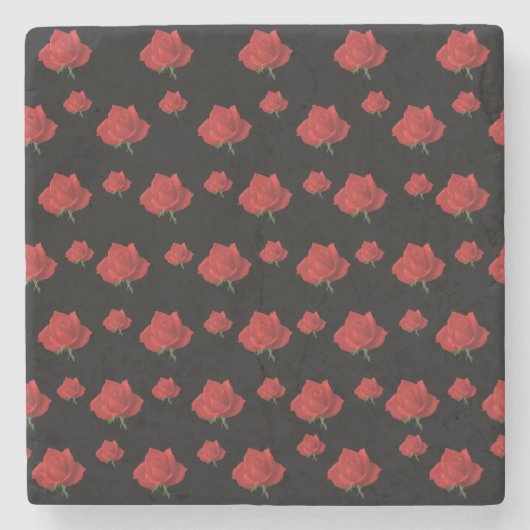Dessous-de-verre En Pierre Roses rouges (Devant)