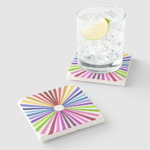 Dessous-de-verre En Pierre Roue arc-en-ciel