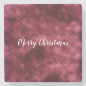 Dessous-de-verre En Pierre Rouge Bourgogne de Noël (Devant)
