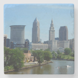 Dessous-de-verre En Pierre Roulement de Cleveland, OH sur les dessous de