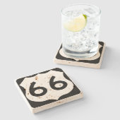 Dessous-de-verre En Pierre Route 66 (Côté)