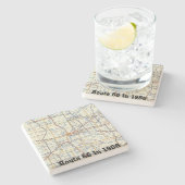 Dessous-de-verre En Pierre Route 66 En 1956 (Côté)