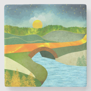 Dessous-de-verre En Pierre Route d'or