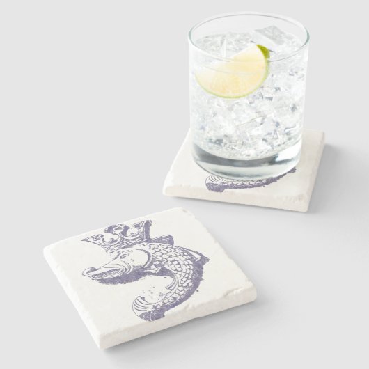 Dessous-de-verre En Pierre Royal Pike (Côté)