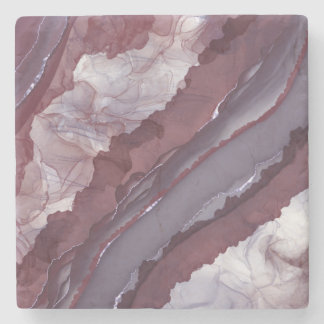 Dessous-de-verre En Pierre Ruban d'encre d'alcool violet