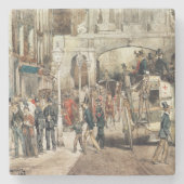 Dessous-de-verre En Pierre Rue de Londres, 1869 (Devant)