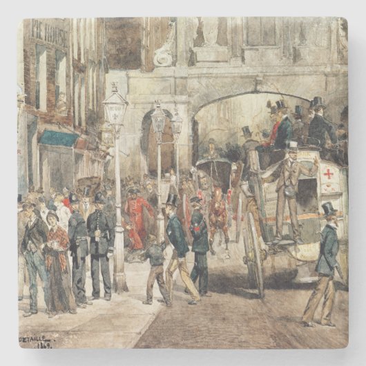 Dessous-de-verre En Pierre Rue de Londres, 1869 (Devant)