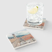 Dessous-de-verre En Pierre Rue principale de Dubrovnik, Croatie (Côté)