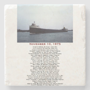 Dessous-de-verre En Pierre S.S. Edmund Fitzgerald Stone Coaster