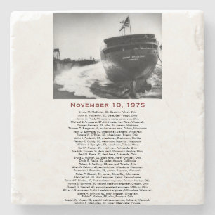 Dessous-de-verre En Pierre S.S. Edmund Fitzgerald Stone Coaster