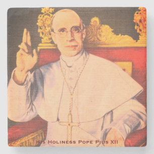 Dessous-de-verre En Pierre Sa Sainteté le Pape Pie XII - Église catholique