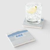 Dessous-de-verre En Pierre Sables de blanc d'ABH (Côté)