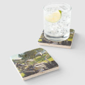 Dessous-de-verre En Pierre Sac De Clubs De Golf, (Côté)