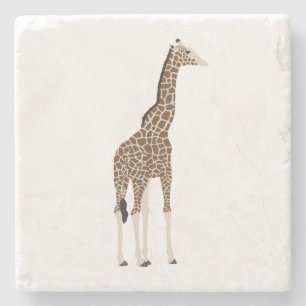 Dessous-de-verre En Pierre Safari sud-africain Girafe Illustration Faune