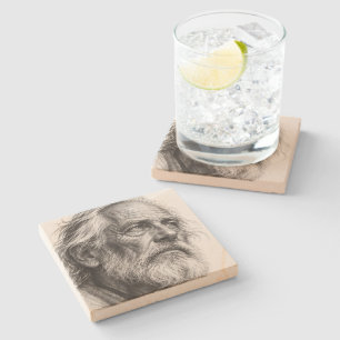 Dessous-de-verre En Pierre Sagesse Patinée
