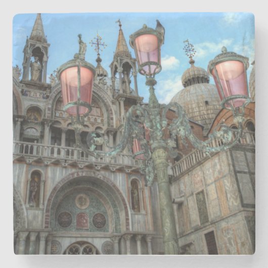 Dessous-de-verre En Pierre Saint-Marques et lampes, Venise, Italie (Devant)