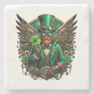 Dessous-de-verre En Pierre Saint Patrick's Day trèfle à vapeur